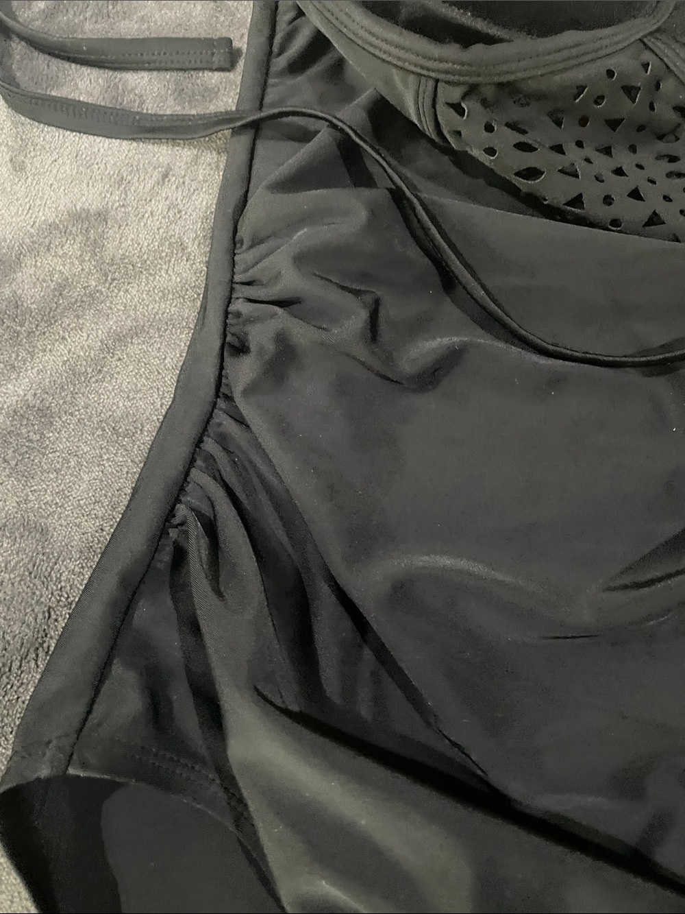 Merona Black High-Neck One-Piece Swimsuit - Picture 6 of 11